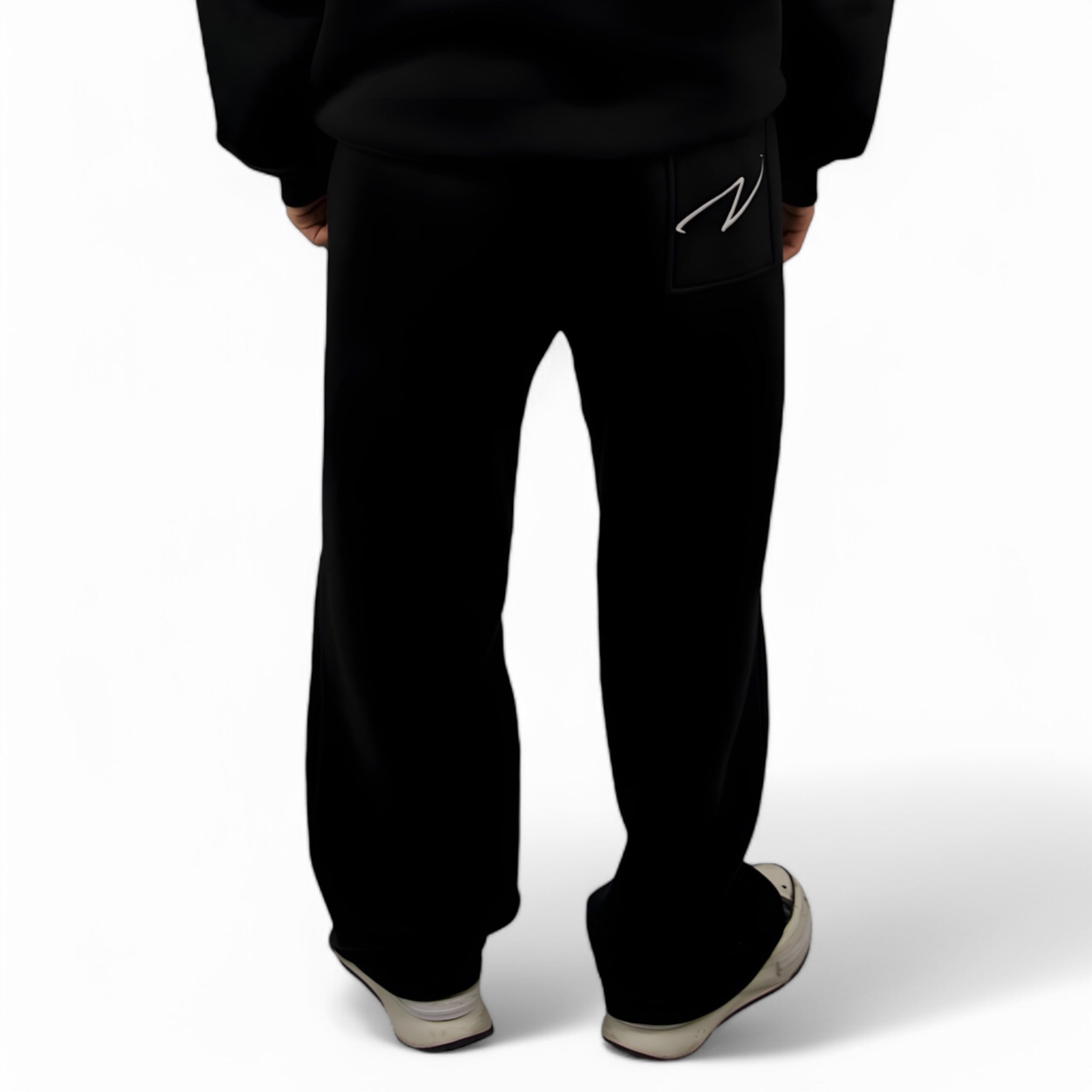 OPEN LEG JOGGER BLACK